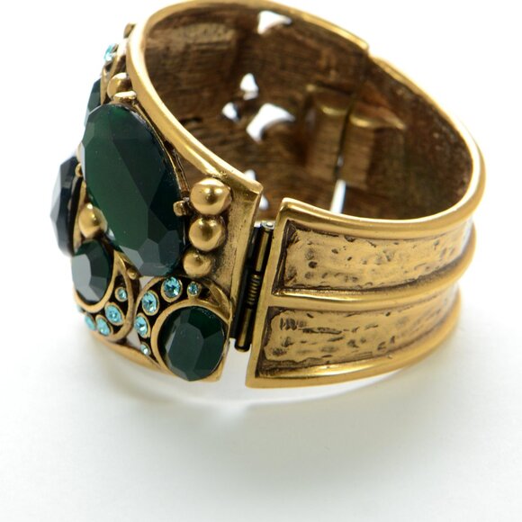 Vintage Oscar de La Renta Gold-tone Crystal Bracelet - Picture 5 of 10